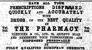 1921 "The Pharmacy", 22 Queen's Road Central