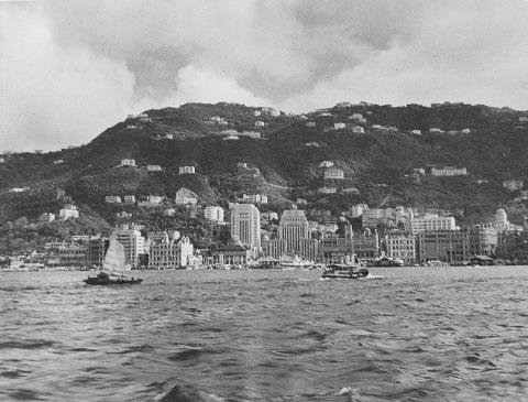 view of hk side from a ferry1954