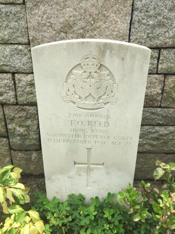 Francis Oswald Reed Gravestone at Stanley Military Cemetery