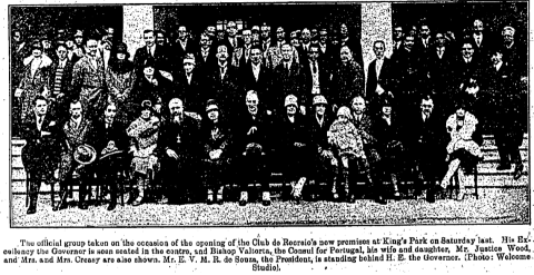 Official group photo Club de Recreio The Hong Kong Telegraph page 3 11th February 1928