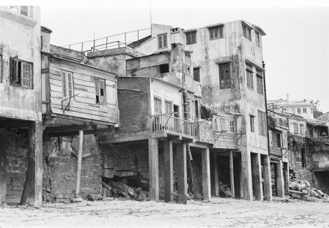 Storm damage by Typhoon Mary. Stanley Beach 8 and 9 June 1960 Hong Kong