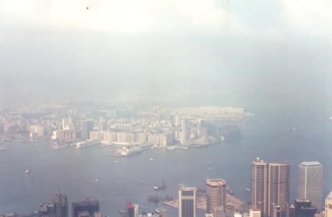 View from the Peak towards Kowloon in 1996