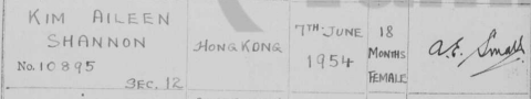 Burial Record of Kim Shannon