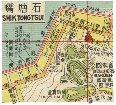 Shek Tong Tsui extract from Jan Jan's Map of Hong Kong