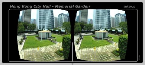 Stereoscopic photo : City Hall Memorial Garden