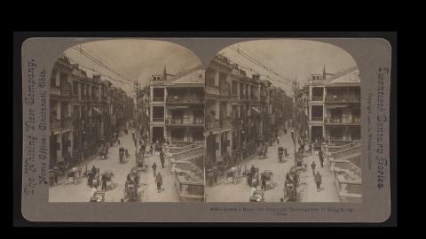 Stereoscopic photo : Queens Road, ca. 1906