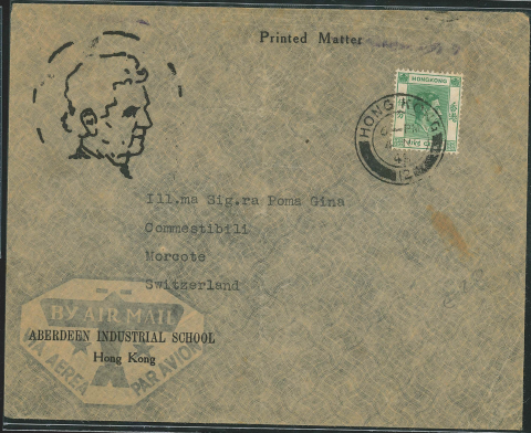4 November 1949 cover sent from the Aberdeen Industrial School to Switzerland