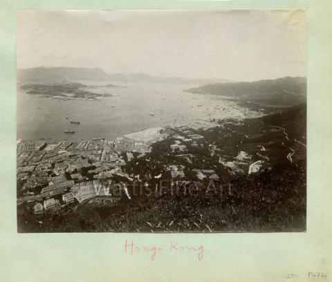 Bird's eye view of Hong Kong c.1892