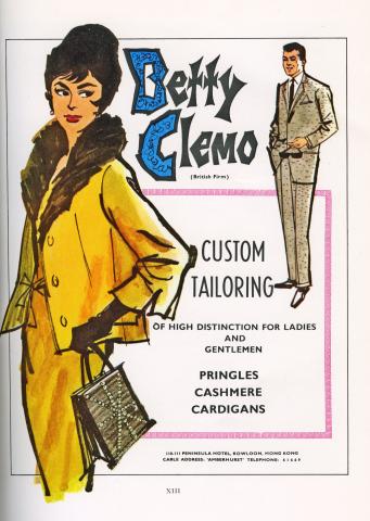 Betty Clemo Custom Tailoring advert 1963