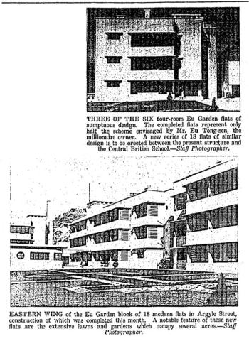 Eu Gardens Estate Argyle Street- HK Telegraph-15 04 1939
