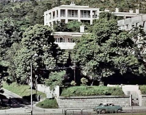 Walvick cottage in the trees below the RAF officers mess-1960s