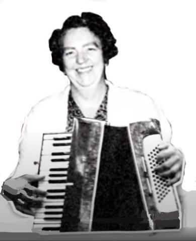 Lula Bell with accordion