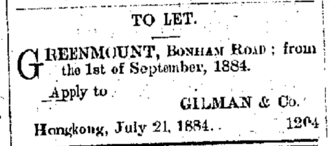 Greenmount To Let The China Mail page 2 12th August 1884