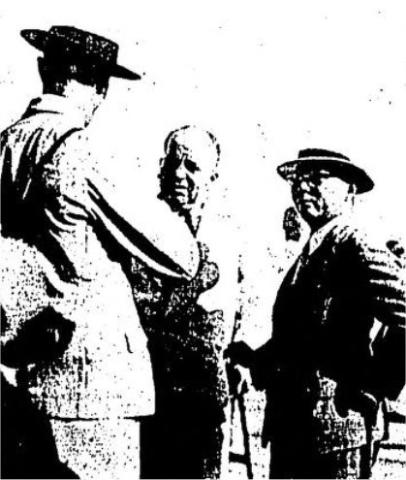 1936 - Gen. Two Gun Cohen Dr Sun Fo at Kai Tak Aerodrome