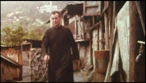 Still of Father Enea Tapella in 1964