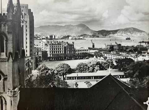 1953 - the Cricket Ground amid a tranquil city scene