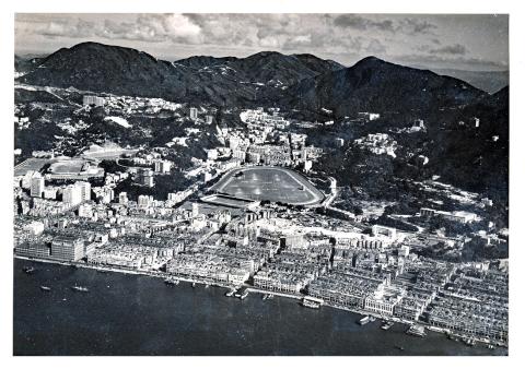 Wanchai waterfront-Happy Valley-Causeway Bay-aerial-23 10 1959