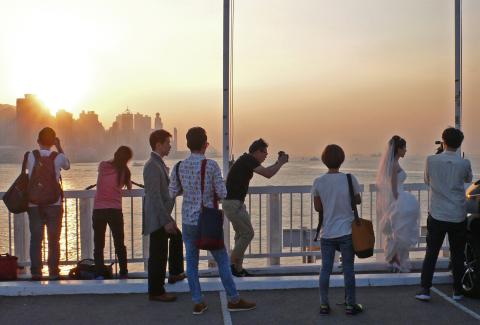 Ocean Terminal-car park sunset wedding album photoshoot