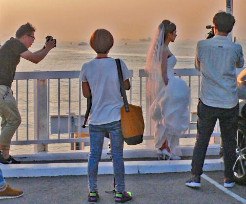 Ocean Terminal car park sunset wedding album photoshoot