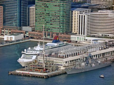 Ocean Terminal decks extension project from The Peak