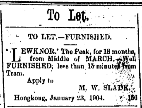 To Let Lewknor The China Mail page 2 25th January 1904