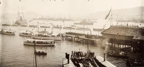 Reception for Duke of Connaught at Hong Kong, 1906