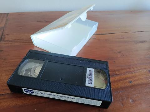 The World of Suzie Wong - top view of outdated VCR tape and open cover