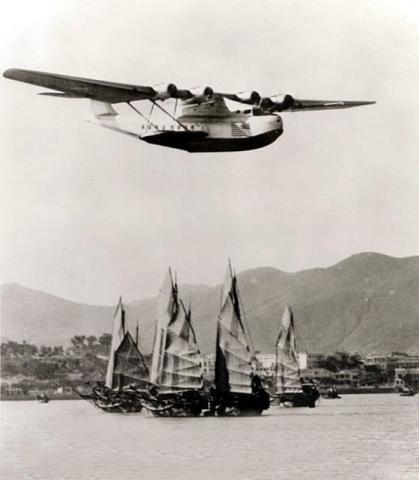 M-130 Clipper about to land in Macau