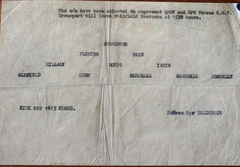 Army Football Lineup - Unknown date between 1949 & 1952