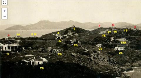  1930s bungalows on Cheung Chau numbered 
