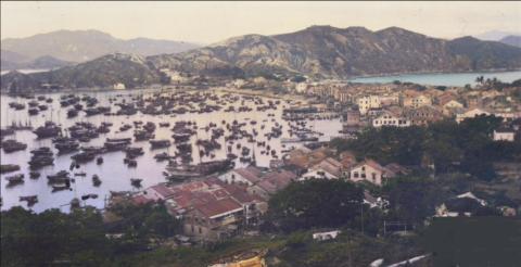 Cheung Chau harbour and township