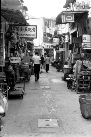 1971 - Stanley Village street scene.