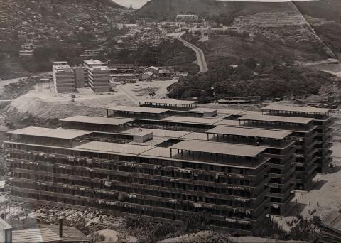chai wan resetlement estate. newly completed blocks 1960.