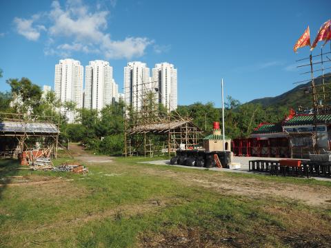 Hau Wong Birthday celebration scaffoding, Tung Chung
