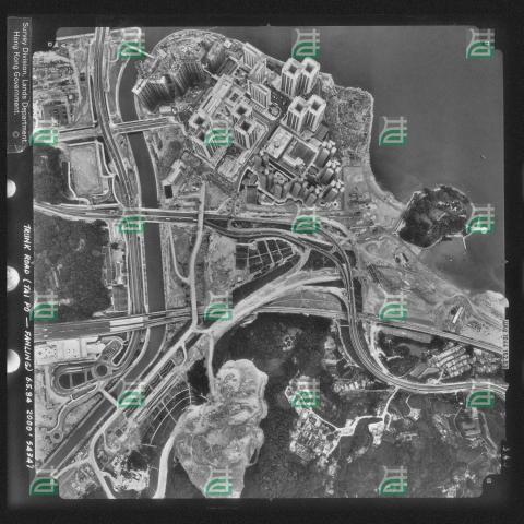 Aerial photo of Tai Po, 1984, shows Wang Fuk Court completed
