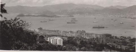 View over Sheung Wan, with Stonecutters Island in the distance