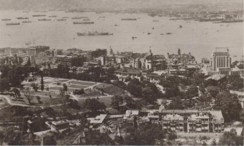 View towards the harbour, 1940s