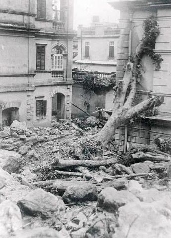 Hong Kong Rainstorm 19 July 1926 - Path from Kennedy Road to Tramway Path