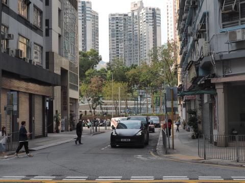 Retension wall of the former Kai Tak Amusement Park Site