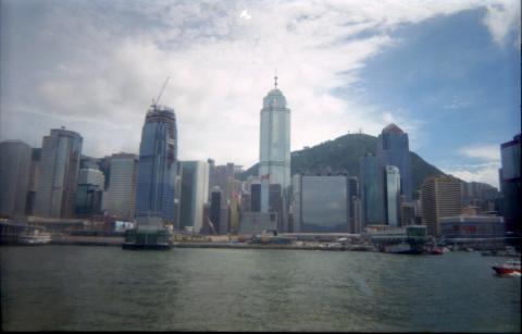 Central waterfront and Victoria Peak, summer 1998