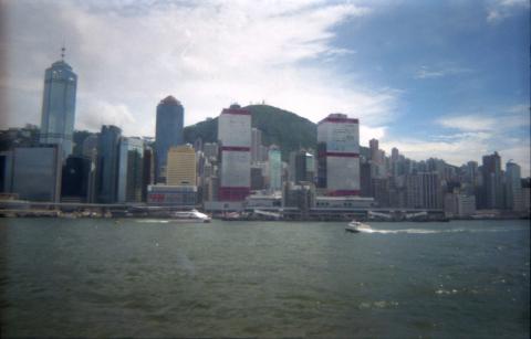 Sheung Wan waterfront and Shun Tak Centre, summer 1998