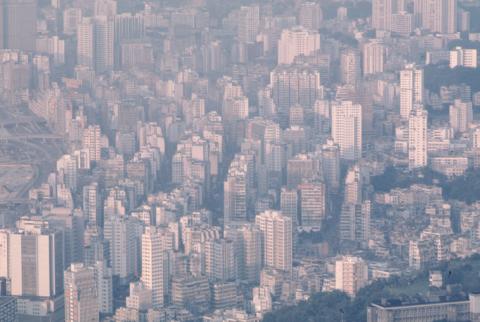 View over city