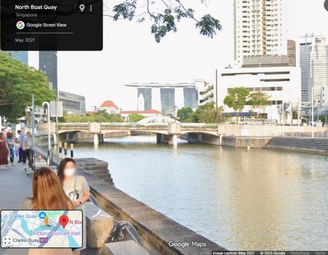 Singapore - North Bridge seen from North Boat Quay- (Google Maps)