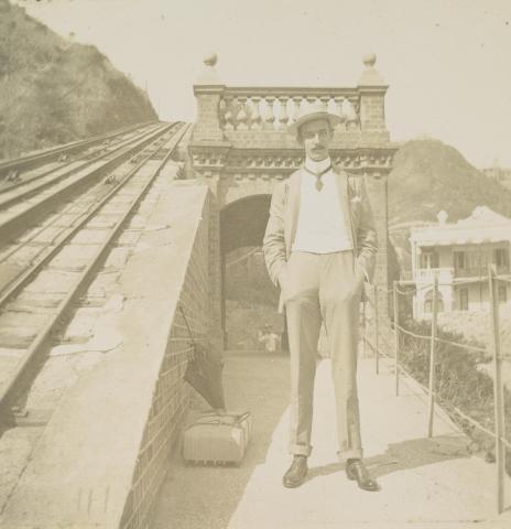 Dick, Edith Stewart Lockhart's Brother at Peak Tram Station