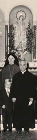 1955 - Father Orlando with Maryknoll Sister & young parishioner
