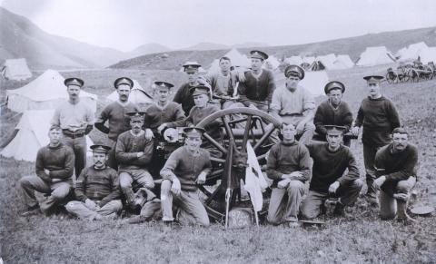 87 COY RGA, Tents and Gun