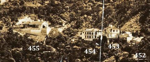 Barker Road houses c.1925  (annotated)