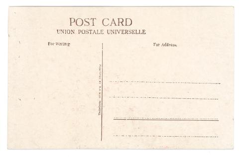 Back of postcard EU001