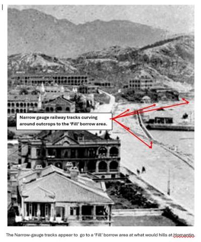 Kowloon east praya narrow gauge railway track formation