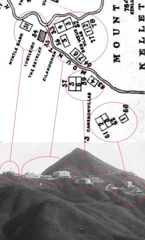Mt. Kellett buildings c.1895 annotated